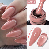 Lianfudai  7ml Dark Nude Rubber Base Gel Nail Polish Semi Permanent UV Gel LED Nail Art Varnish For Nails Manicure DIY Design