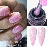 Lianfudai  7ml Dark Nude Rubber Base Gel Nail Polish Semi Permanent UV Gel LED Nail Art Varnish For Nails Manicure DIY Design