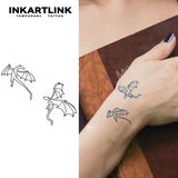 Lianfudai Pterosaur temporary tattoo sticker, waterproof magic tattoo, lasts to 15 days fake tattoo, semi permanent tattoo