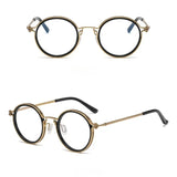 Lianfudai Vintage Round Metal Frame Anti Blue Light Blocking Glasses Women Men Fashion Optical Eyewear Reading Computer Eyeglasses