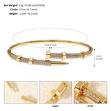 Lianfudai Classic Brand Nail Bracelets Female Temperament Simple Trendy Bracelet Zircon Screw Bracelet For Women As Gift