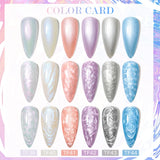 Lianfudai  5ml Thread Shell Nail Gel Polish Pearl Shell Semi-Permanent Soak Off UV LED Gel Need Base Top Coat For Nails