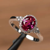 Lianfudai Hot Selling Silver plated Rings for Women Ruby Emerald Sapphire Jewelry Wedding Engagement Ring Wholesale