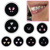 Lianfudai 3/4pcs Dental Tooth Gems Strass Dentaire Beauty Diamond Teeth Gems Various Shapes Teeth Steel Denture Acrylic Teeth Decoration