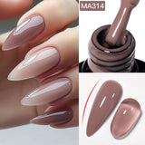 Lianfudai  7ml Dark Nude Rubber Base Gel Nail Polish Semi Permanent UV Gel LED Nail Art Varnish For Nails Manicure DIY Design