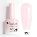 Lianfudai Venalisa Nail Gel Polish Jelly Color HEMA FREE Nude Pink Semi Permanent Soak Off UVLED Gel Nail Polish Sparkle Gel Varnish