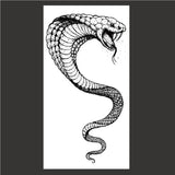 Lianfudai Black Snake Temporary Tattoo Stickers for Women Men Body Waist Lating Waterproof Fake Tattoo Dark Wine Big Size Snake Tattoo New