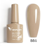 Lianfudai Venalisa Nail Gel Polish Jelly Color HEMA FREE Nude Pink Semi Permanent Soak Off UVLED Gel Nail Polish Sparkle Gel Varnish