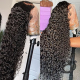 Lianfudai 250 Density 13x4 13x6 HD Loose Deep Wave Human Hair Wigs 30 inch Water Curly 360 Lace Front Human Hair Wigs For Women