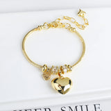 Lianfudai Jewelry 2024 Luxury new 5 leaf grass bracelet Women's wedding party bracelet Unique chain woven accessories