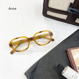 Lianfudai Women Finished Myopia Glasses Vintage Square Frame Blue Light Blocking Minus Eyeglasses Near Sight Eyewear Diopter 0 To -4.0