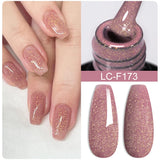 Lianfudai 7ML Gold Mirror Effect Metallic Gel Nail Polish Super Bright Chrome French Style Semi Permanent Soak Off Nail Varnish