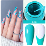 Lianfudai 5ML Colorful Reflective Glitter Liner Gel Polish Sparkling Painting Nail Polish Semi Permanent UV Gel Lines French Nail