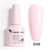 Lianfudai Venalisa Nail Gel Polish Jelly Color HEMA FREE Nude Pink Semi Permanent Soak Off UVLED Gel Nail Polish Sparkle Gel Varnish