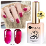 Lianfudai 15ml Wine Cherry Red Jelly Gel Nail Polish Christmas Nails Art Gel Polish Translucent Nail Gel for Winter Manicure Art