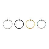 Lianfudai Pack Ring Piercing Ear Fake Stainless Steel Nose Piercing Circular Septu Body Jewelry Hoop Earring Tragus Cartilalge Piercing