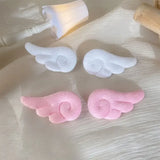 Lianfudai New Angel Wing Side Bangs Sweet Girl Hair Clip Cute and Versatile Simple and Simple Solid Color Duckbill Clip Girl Accessories