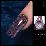 Lianfudai 10ml Glitter Gel Nail Polish Semi Permanent Sequins Soak Off UV Gel Colorful DIY Nail Art Gel Varnishes Free Shipping