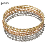 Lianfudai 7PCs/Set New Fashion Roman style Stainless Steel Bangle gold color Lover Charm Bracelet for Women Brand Gold Wide Cuff Bangle