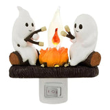 Lianfudai Ghost Campfire Flickering Night Light Lantern Flicker Flame Nightlight 3D LED Small Electric Faux Lantern Halloween Indoor Decor