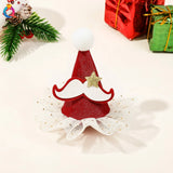 Lianfudai Christmas Deer Hairpin Girls Women Fashion Anlter Bow Hair Clip Red Cute Elk Hairpins Side Clip Plush Snowflake Hair Accessories