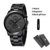 Lianfudai Top Men Watch Brand Business Style Stainless Steel Fashion Waterproof Sports Multifunctional Quartz Wristwatch Relogio Masculino