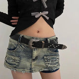 Lianfudai American retro design belt for women 2024 new versatile jeans decoration ins star belt for women Korean version