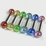 Lianfudai Tongue Nail Fashion Acrylic Tongue Ring Piercing Ear Nipple Rings Wear Lip Retro Stud Earring Puncture Jewelry