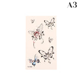 Lianfudai Waterproof Temporary Tattoo Sticker Black Rose Butterfly Flash Tattoos Totem Line Body Art Hand Fake Tatoos Women Men