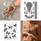 Lianfudai Size:158*120mm New Butterfly Tattoo Plain Flower Sexy Finger Collarbone Dark Waterproof Temporary Tattoo Sticker