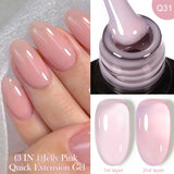 Lianfudai 7ML Gold Foil Quick Extension Gel Nail Polish Nude Purple Nail Flakes Vernis Semi Permanent UV Gel Nail Art Hard Gel