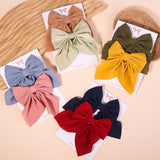 Lianfudai 2Pcs/set Women Girls Sweet Solid Bowknot Hair Clips Print Bows Hairpins Ribbon Barrettes Duckbill Clip Headwear Hair Accessories