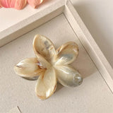 Lianfudai Summer Acrylic Flower Hair Clip for Women Marble Texture Hair Claws Clips Trendy Girl Hairpin Korean Hair Accessories Headwear