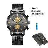 Lianfudai Top Men Watch Brand Business Style Stainless Steel Fashion Waterproof Sports Multifunctional Quartz Wristwatch Relogio Masculino