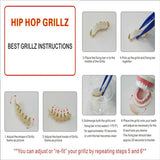 Lianfudai Hip Hop 2pcs/lot Single Dollar Teeth Grillz For Men Women Iced Out Cubic Zircon Dental Grills Tooth Caps Party Body Jewelry