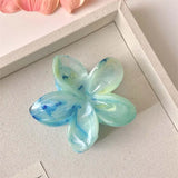 Lianfudai Summer Acrylic Flower Hair Clip for Women Marble Texture Hair Claws Clips Trendy Girl Hairpin Korean Hair Accessories Headwear