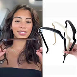 Lianfudai New Sunglasses Frame Shape Plastic Hairband For Women Elegant Solid Headband Hair Decorate Hair Hoop Fashion Hair Accessories