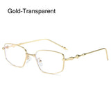 Lianfudai New Fashion Eyeglasses Frames For Women Men Silver Rectangle Glasses Anti Blue Light Small Square Sunglasses With Metal Frame