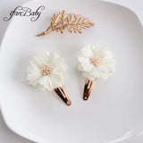 Lianfudai Fashion Flower BB Hair Clips Pin Headwear For Baby Kids Girl Hair Accessories 2 PCS/SET