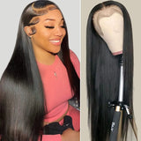 Lianfudai HD Lace Frontal Wig 28 30 inch Straight Human Hair Wigs 220% 13x4/6 Transparent Lace Front Wigs 5x5 Human Hair Lace Closure Wigs