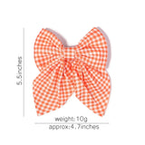 Lianfudai 2Pcs/set Women Girls Sweet Solid Bowknot Hair Clips Print Bows Hairpins Ribbon Barrettes Duckbill Clip Headwear Hair Accessories