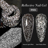 Lianfudai 7ml Metallic Gel Nail Polish Red Chrome Mirror Effect Thread Shell Nail Gel Quick Dry Semi Permanent UV Gel Nail Art