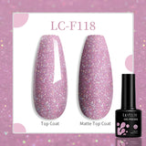 Lianfudai 15ML Quick Nail Extension Gel Glitter Pink Vernis Semi Permanent UV Gel Nail Polish Nail Art Prolong Construction Gel