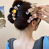 Lianfudai Cartoon Hair Clip for Women Fashion Large Hairpin Korean Girls Hair Claws Cute Shark Clip Summer Hair Accessories Headdress