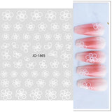 Lianfudai Simple Flowers 3D Nail Stickers Spring Summer Blossom Floral Tulip Fruit Nail Art Decals Adhesive Sliders Manicure Decorations