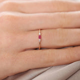 Lianfudai Romantic Red Zircon Dainty Rings For Women Thin Heart Korean Finger Accessories Wedding Gifts For Girlfriend Wholesale KAR272