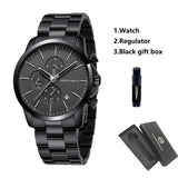 Lianfudai Top Men Watch Brand Business Style Stainless Steel Fashion Waterproof Sports Multifunctional Quartz Wristwatch Relogio Masculino