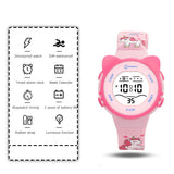 Lianfudai 2024 Children Watch Girls Cute Cartoon Electronic Watches Waterproof Alarm Clock Multi Functional Boys Student Wristwatch