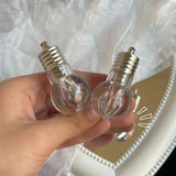 Lianfudai New Funny Luminous Hairpin Lighted Bulb Shape Hair Clips for Women Strange Creative Party Hairpins Girls Hair Accessories