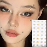 Lianfudai 180 PC Non Piercing Lip Nails Sticker Selfadhesive Waterproof Reusable Fake Lip Nail Eyebrow Nose Ring Body Belly Button Jewelry